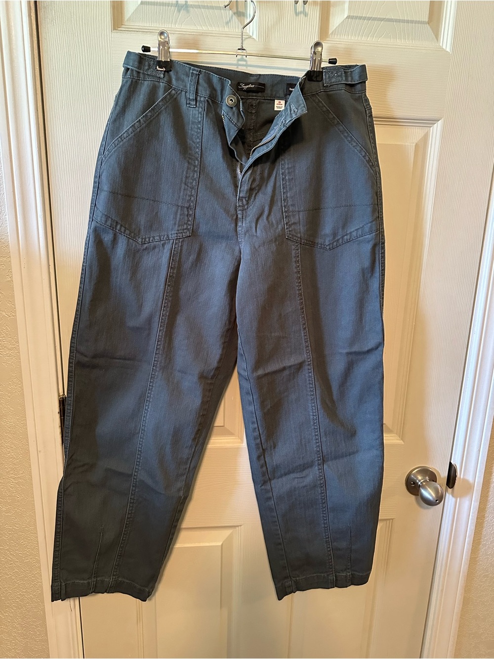 Casual Gray Barrel Pants Lightweight